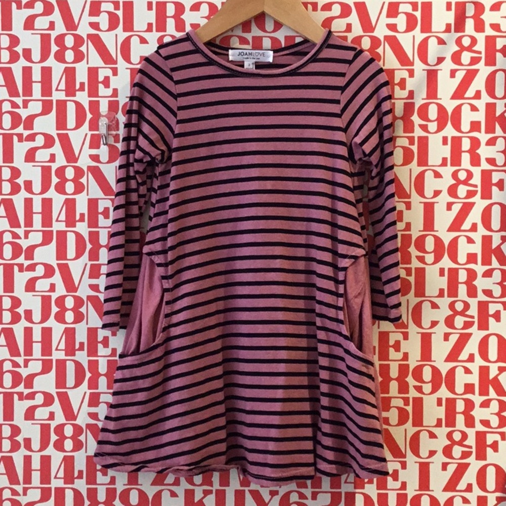 Joah Love Stripe Dress, NEW WITH TAGS, Size 2T